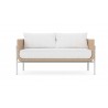 Azzurro Living Hampton 2 Seat Sofa With Polar Cushion in Onyx All-Weather Wicker - Front