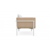 Azzurro Living Hampton 2 Seat Sofa With Polar Cushion in Onyx All-Weather Wicker - Side
