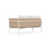 Azzurro Living Hampton 2 Seat Sofa With Polar Cushion in Onyx All-Weather Wicker - Back Angled