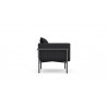 Azzurro Hampton Club Chair In Matte Charcoal Frame With Onyx All-Weather Wicker - Side