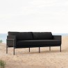 Azzurro Living Hampton 3 Seat Sofa With Polar Cushion with Onyx All-Weather Wicker - Lifesytle