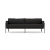 Azzurro Living Hampton 3 Seat Sofa With Polar Cushion with Onyx All-Weather Wicker - Front