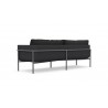Azzurro Living Hampton 3 Seat Sofa With Polar Cushion with Onyx All-Weather Wicker - Back Angled
