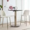 Sunpan Zeke Dining Chair Antique Brass in Bergen Ivory - Lifestyle - Sunpan Zeke Dining Chair Antique Brass in Bergen Ivory - Lifestyle