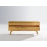 Greenington Azara Media Cabinet, Caramelized / Sable - Front Angle