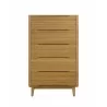 Greenington Currant Five Drawer High Chest Caramelized - Front Angle 2 - Greenington Currant Five Drawer High Chest Caramelized - Front Angle 2