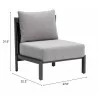 Horizon Accent Chair in Gray- seat dimension - Horizon Accent Chair in Gray- seat dimension
