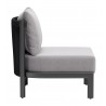 Horizon Accent Chair in Gray- side view 1