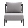 Horizon Accent Chair in Gray- front view 2