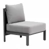 Horizon Accent Chair in Gray- front view 3 - Horizon Accent Chair in Gray- front view 3