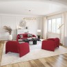Zuo Modern Horten Accent Chair in Red - Lifestyle Shot with Set