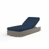 Coronado Adjustable Chaise in Spectrum Indigo w/ Self Welt - Front Side Angle - Coronado Adjustable Chaise in Spectrum Indigo w/ Self Welt - Front Side Angle