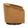 Sunpan Hazel Swivel Lounge Chair in Dark-Bronze Gold Sky - Side Angle - Sunpan Hazel Swivel Lounge Chair in Dark-Bronze Gold Sky - Side Angle