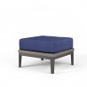 Marbella Ottoman in Echo Midnight, No Welt - Front Side Angle