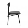 Sunpan Gibbons Dining Chair in Black - Bravo Portabella - Side Angle