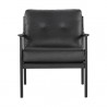 Sunpan Gilmore Lounge Chair Black - Black Leather - Front Angle 