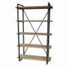 Moe's Home Collection Lex 5 Level Shelf - Natural - Front Side Angle - Moe's Home Collection Lex 5 Level Shelf - Natural - Front Side Angle