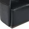 Sunpan Genval Wheeled Lounge Chair - Abbington Black/Cantina Black - Seat Closeup Angle - Sunpan Genval Wheeled Lounge Chair - Abbington Black/Cantina Black - Seat Closeup Angle