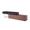 J&M Furniture CE Hudson TV Base Walnut and Black  Side