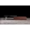 J&M Furniture CE Hudson TV Base Walnut and Black - J&M Furniture CE Hudson TV Base Walnut and Black