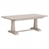 Essentials For Living Hudson Extension Dining Table in Natural Gray - Angled 
