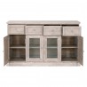 Essentials For Living Hudson Media Sideboard - Front with Cabinet Opened