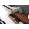 J&M Furniture CE Hudson TV Base Walnut and Taupe open - J&M Furniture CE Hudson TV Base Walnut and Taupe open