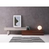 J&M Furniture CE Hudson TV Base Walnut and Taupe front
