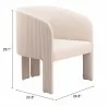 Zuo Modern Hull Accent Chair in Beige - Seating Dimensions - Zuo Modern Hull Accent Chair in Beige - Seating Dimensions