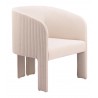 Zuo Modern Hull Accent Chair in Beige - Angled Right