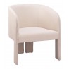 Zuo Modern Hull Accent Chair in Beige - Angled