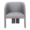 Zuo Modern Hull Accent Chair in Slate Gray - Front View