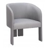 Zuo Modern Hull Accent Chair in Slate Gray - Angled 