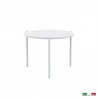 Bellini Aria Small Round End Table White - Front Angle 2