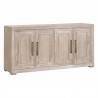Essentials for Living Hunter Media Sideboard, Natural Gray Acacia - Front Side Angle
