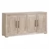 Essentials for Living Hunter Media Sideboard, Natural Gray Acacia - Front Side Angle - Essentials for Living Hunter Media Sideboard, Natural Gray Acacia - Front Side Angle