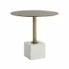 Sunpan Kata 32'' Bistro Table in White Marble - Front Angle - Sunpan Kata 32'' Bistro Table in White Marble - Front Angle