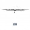 Hurricane 3.4m Square Umbrella- White - Hurricane 3.4m Square Umbrella- White