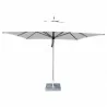 Hurricane 3.4m Square Umbrella- White - Hurricane 3.4m Square Umbrella- White