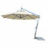 Hurricane 3.5m Round Side Wind Umbrella- Ecru - Hurricane 3.5m Round Side Wind Umbrella- Ecru