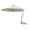 Hurricane 3.5m Round Side Wind Umbrella- Ecru - Hurricane 3.5m Round Side Wind Umbrella- Ecru