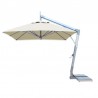 Hurricane 3.4m Square Side Wind Umbrella- Ecru - Hurricane 3.4m Square Side Wind Umbrella- Ecru