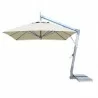 Hurricane 3.4m Square Side Wind Umbrella- Ecru - Hurricane 3.4m Square Side Wind Umbrella- Ecru