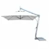 Hurricane 3.4m Square Side Wind Umbrella- WHite - Hurricane 3.4m Square Side Wind Umbrella- WHite