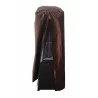 AZ Patio Heaters Table Top Glass Tube Patio Heater Cover in Mocha - Front Opened Angle - AZ Patio Heaters Table Top Glass Tube Patio Heater Cover in Mocha - Front Opened Angle