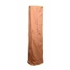 AZ Patio Heaters Square Glass Tube Patio Heater Cover in Paprika - Front Side Angle - AZ Patio Heaters Square Glass Tube Patio Heater Cover in Paprika - Front Side Angle