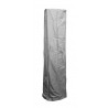 AZ Patio Heaters Square Glass Tube Patio Heater Cover in Silver - Front Side Angle
