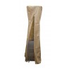 AZ Patio Heaters Triangle Glass Tube Patio Heater Cover in Tan - Front Open Angle