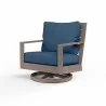 Laguna Swivel Club Rocker in Spectrum Indigo, No Welt - Front Side Angle - Laguna Swivel Club Rocker in Spectrum Indigo, No Welt - Front Side Angle