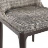 Sunpan Elisa Dining Chair in Grey Oak - Naya Check Black - Seat Closeup Angle